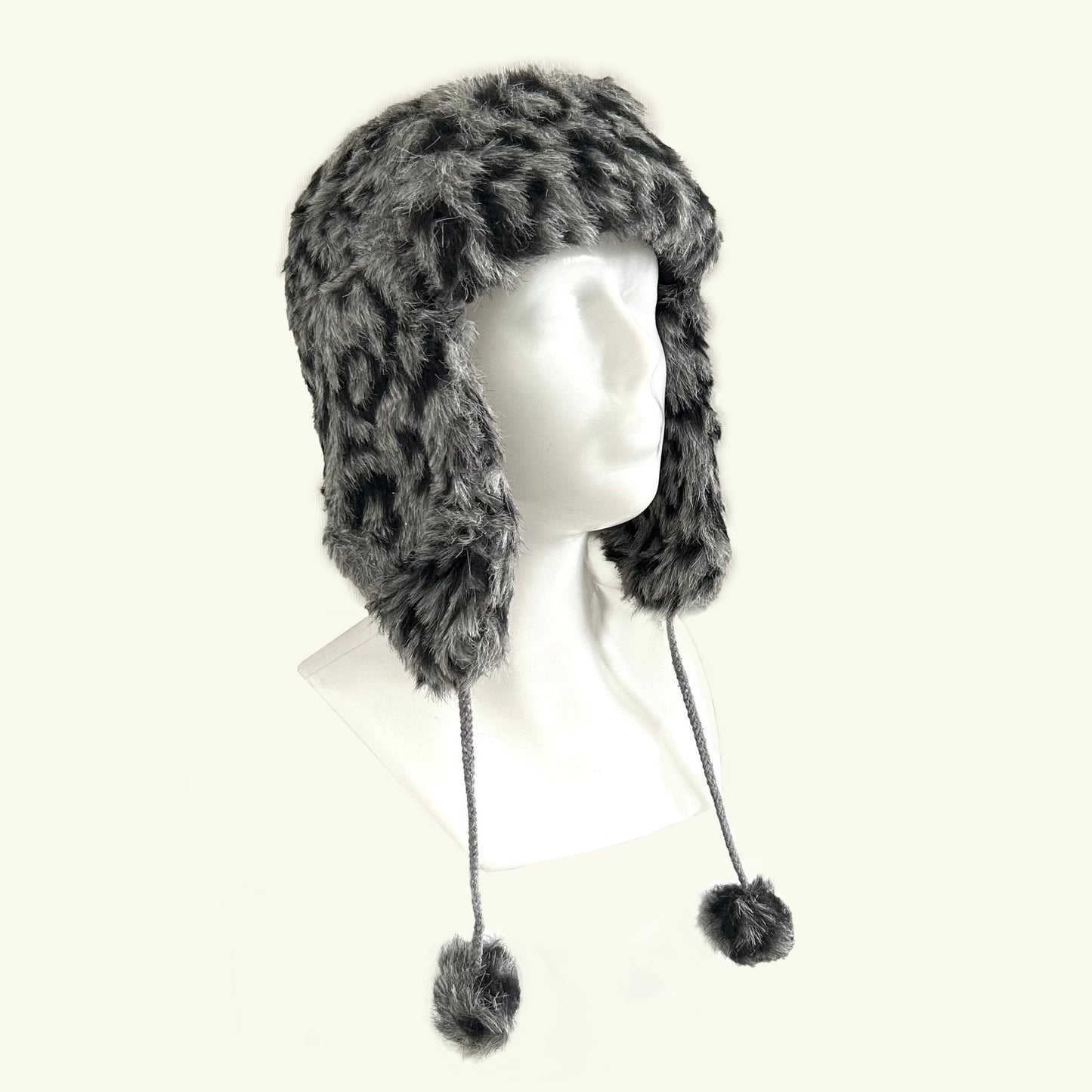 Czapka Futrzana - Szara Panterka
