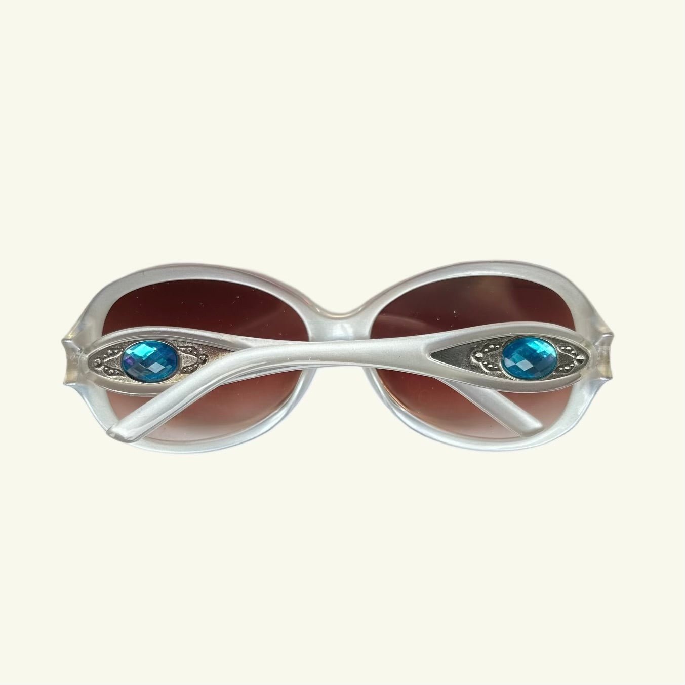 Okulary beżowo- niebieskie - SELLING A SOULOkularyKolekcja Stała