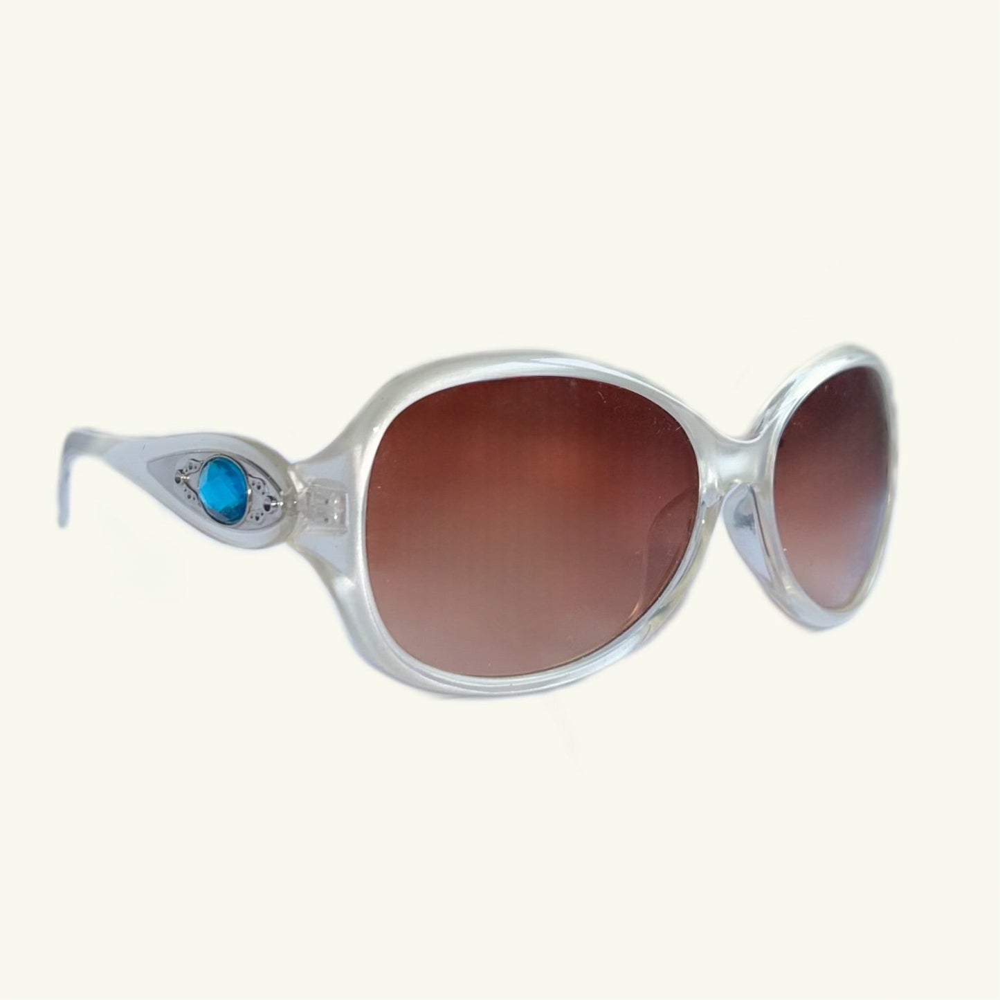 Okulary beżowo- niebieskie - SELLING A SOULOkularyKolekcja Stała