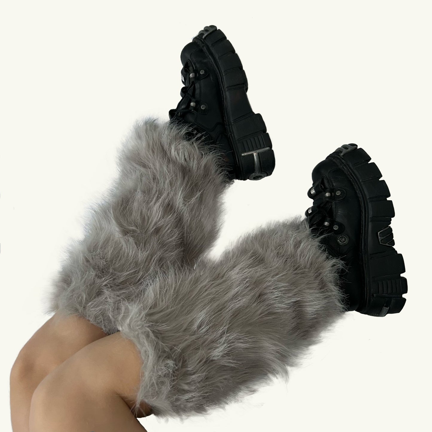 Ocieplacze Futrzane - Szare - SELLING A SOULOcieplaczeSELLING A SOUL